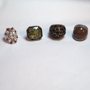 Women's fashion statement Rings, 4 rings